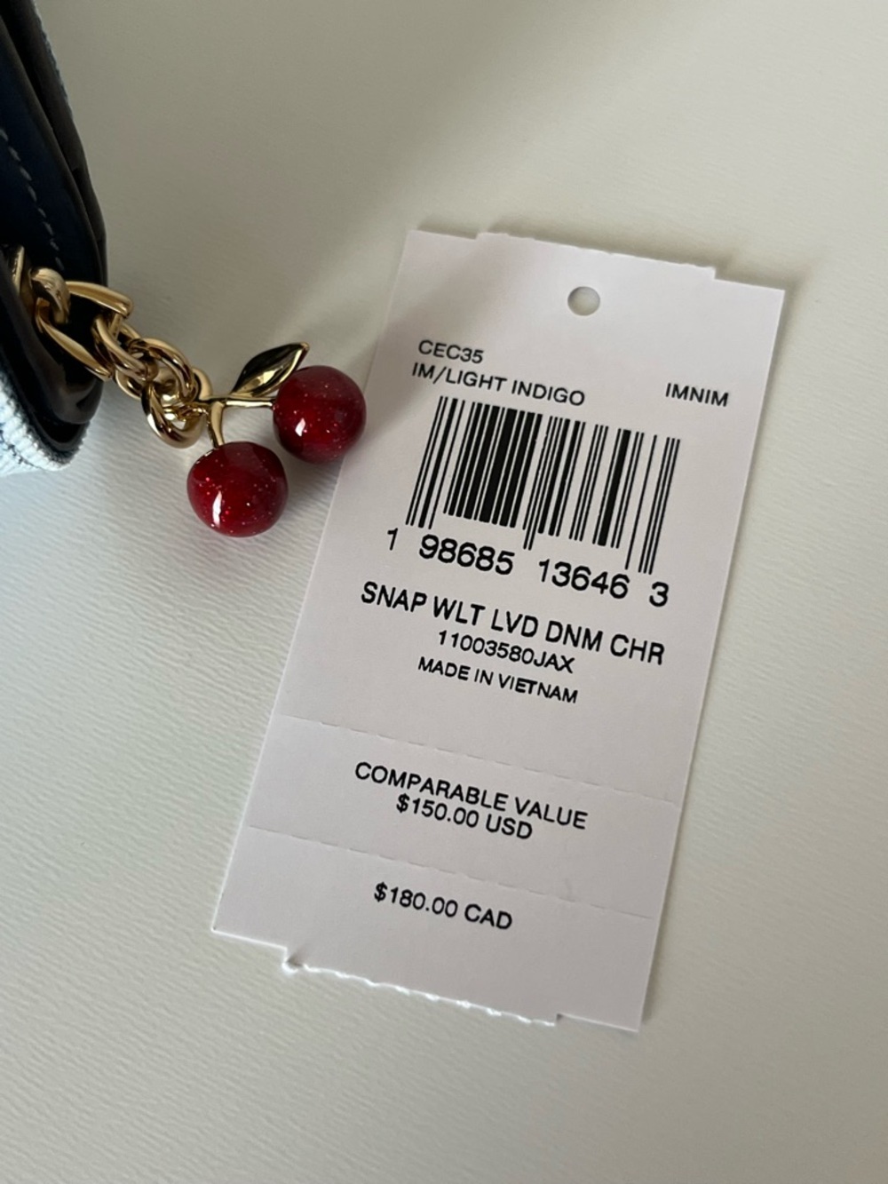 Coach Snap Wallet In Loved Denim With Charm🎈🎈 - Picture 5 of 10